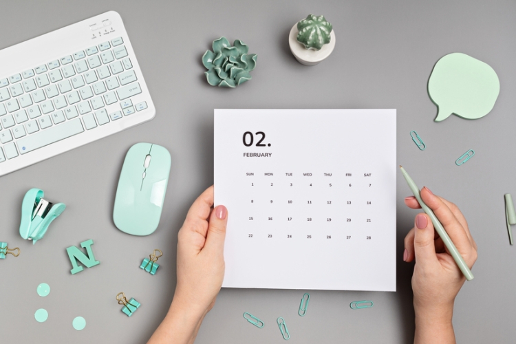 Calendario del contribuyente del mes de febrero de 2024