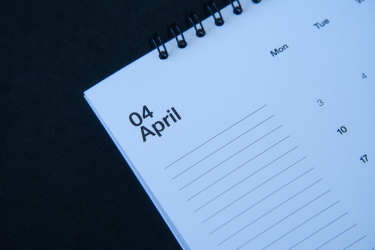 Calendario del contribuyente del mes de abril de 2025