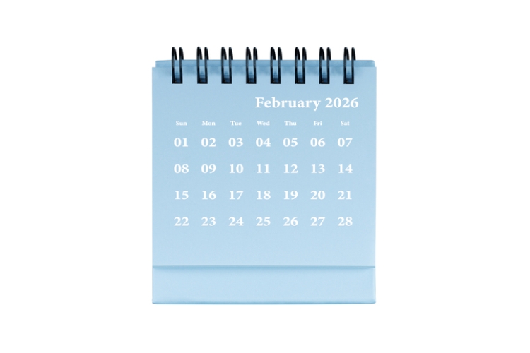 Calendario del contribuyente del mes de febrero de 2026