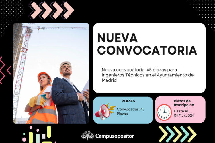 Convocatoria abierta: ingenieros técnicos, el Ayuntamiento de Madrid te necesita