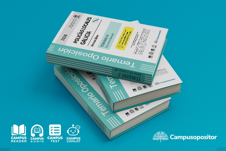 Campus Opositor lanza los temarios 2026 de Policía Local de Galicia en 3 tomos, con audio y copiloto de IA