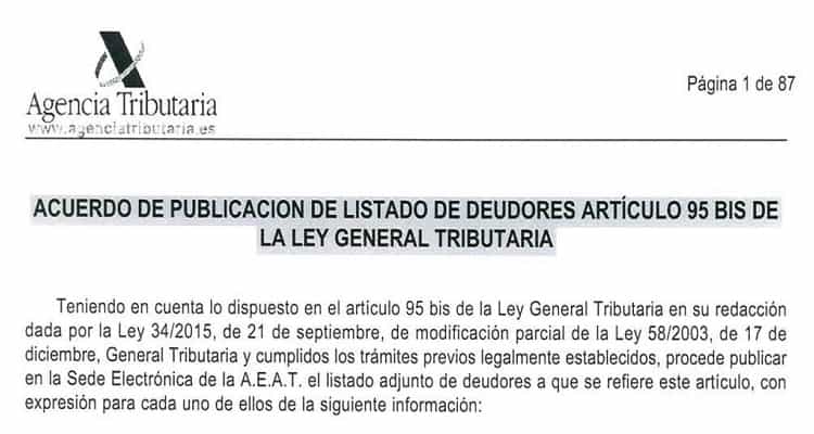 listado de deudores