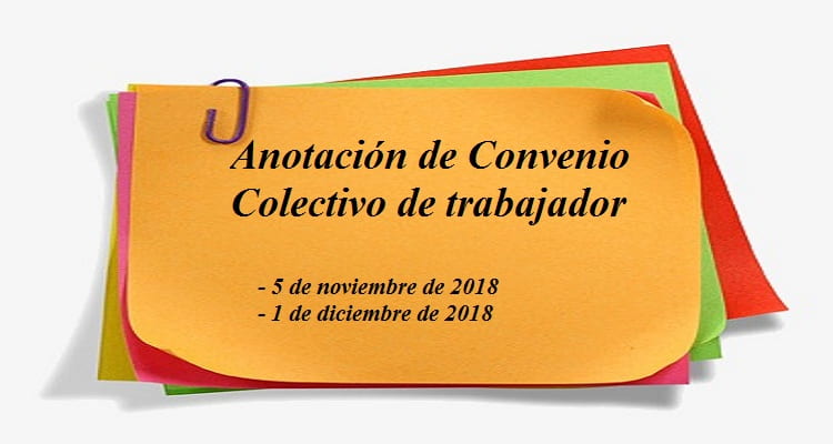 Anotación de Convenio Colectivo de trabajador