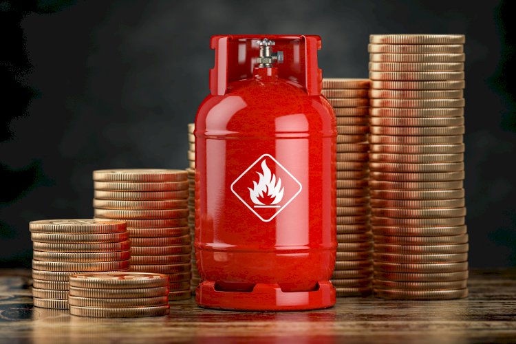 Bombona gas y monedas