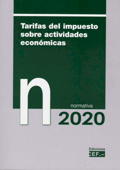 Tarifas del impuesto sobre actividades económicas. Normativa 2020
