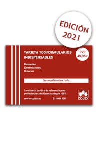 Tarjeta 100 Formularios Jurídicos imprescindibles